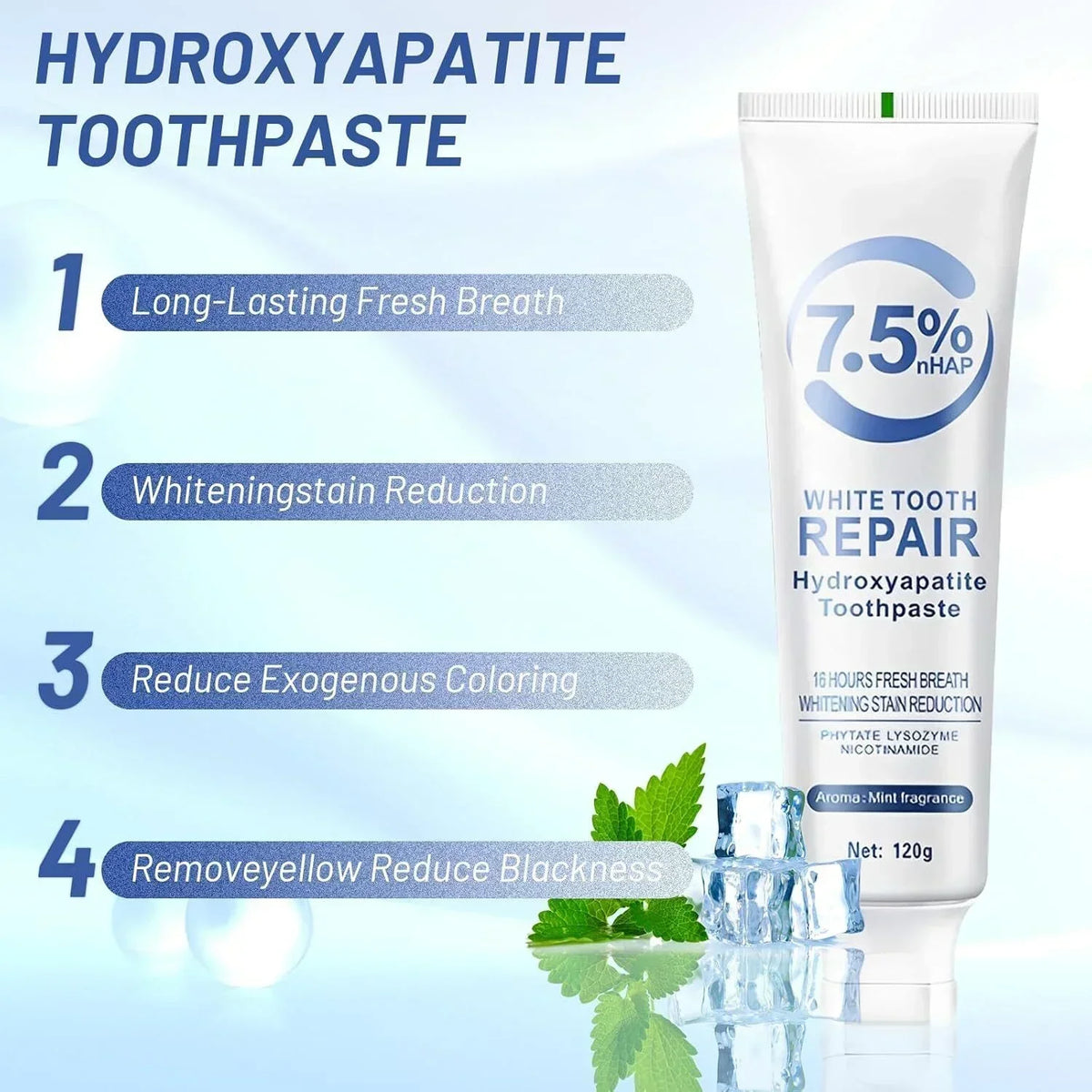 (Buy One get One Free) Nano Hydroxyapatite Teeth Strengthening Toothpaste